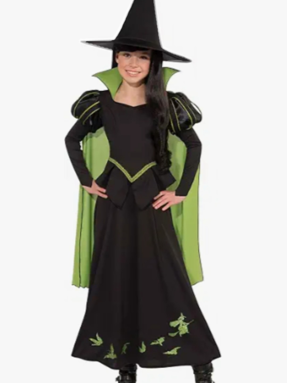 Wizard Of Oz Wicked Witch Of The West Costume Dress with Cape and Hat